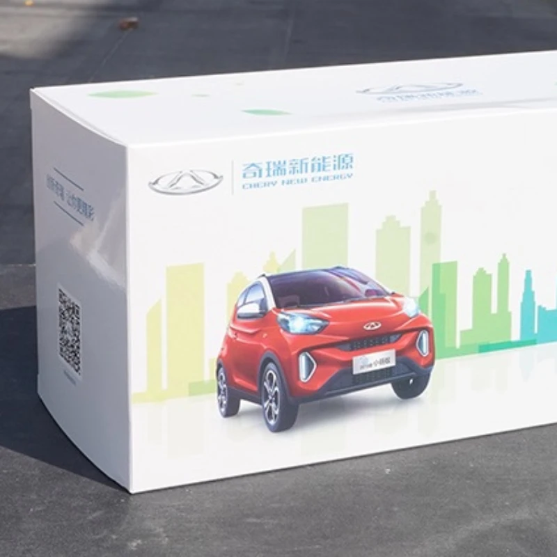 Original Chery Small Ant EQ1 Electric Alloy Vehicle Model, Chinese Smart Desktop Decoration, Car Decoration, New Energy, 1: 18