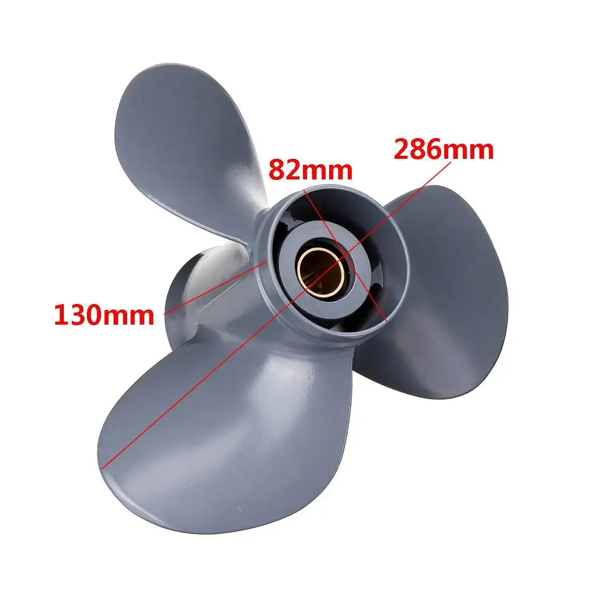 Gray Boat Outboard Propeller 58130-ZV5-000ZA For Honda 35-60HP 11 1/4 x 13 Aluminum Alloy 3 Blades 13 Spline Tooth Marine Parts