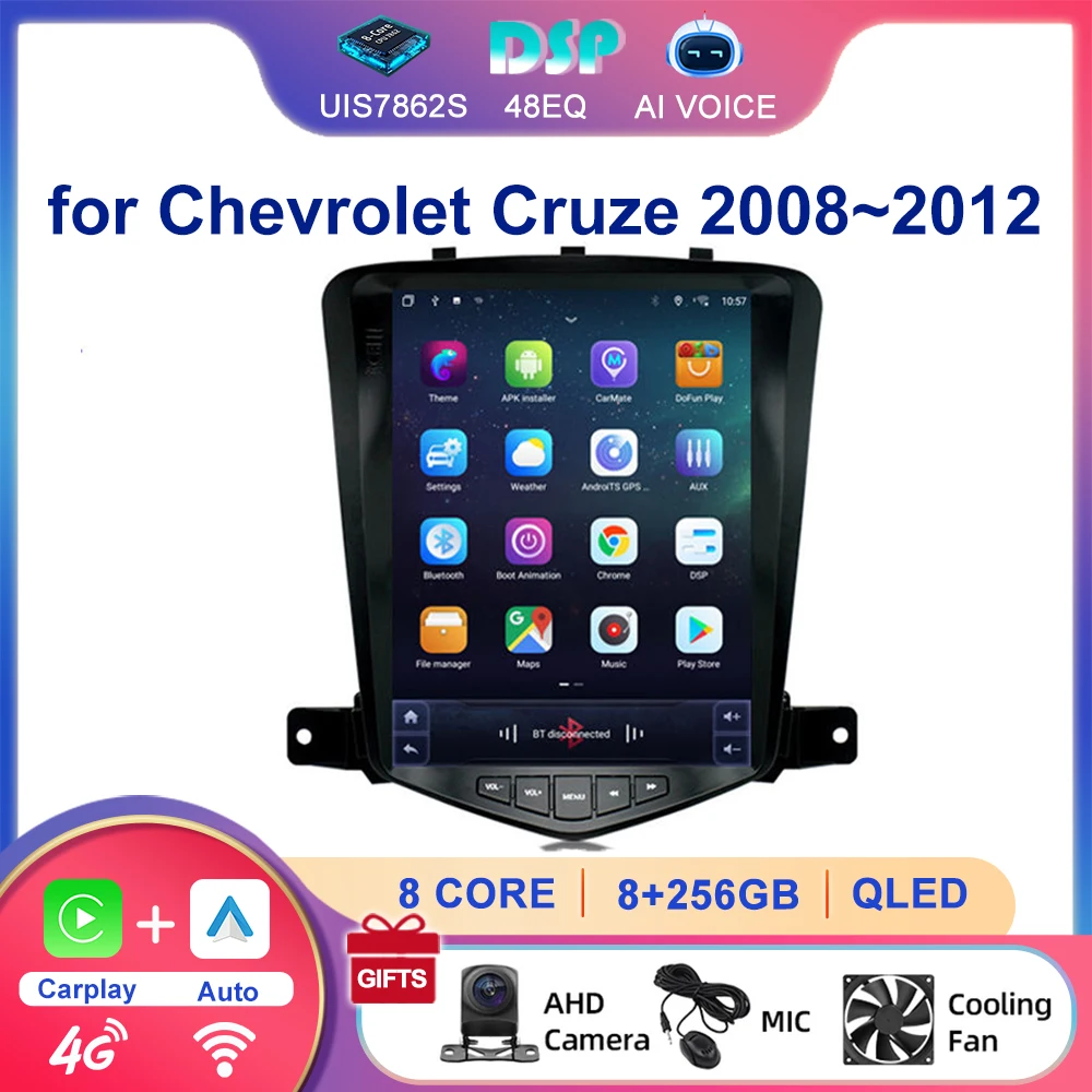 2 Din Android Touch Screen Autoradio GPS Navigation Carplay Stereo Multimedia Car Radio Player for Chevrolet Cruze 2008~2012