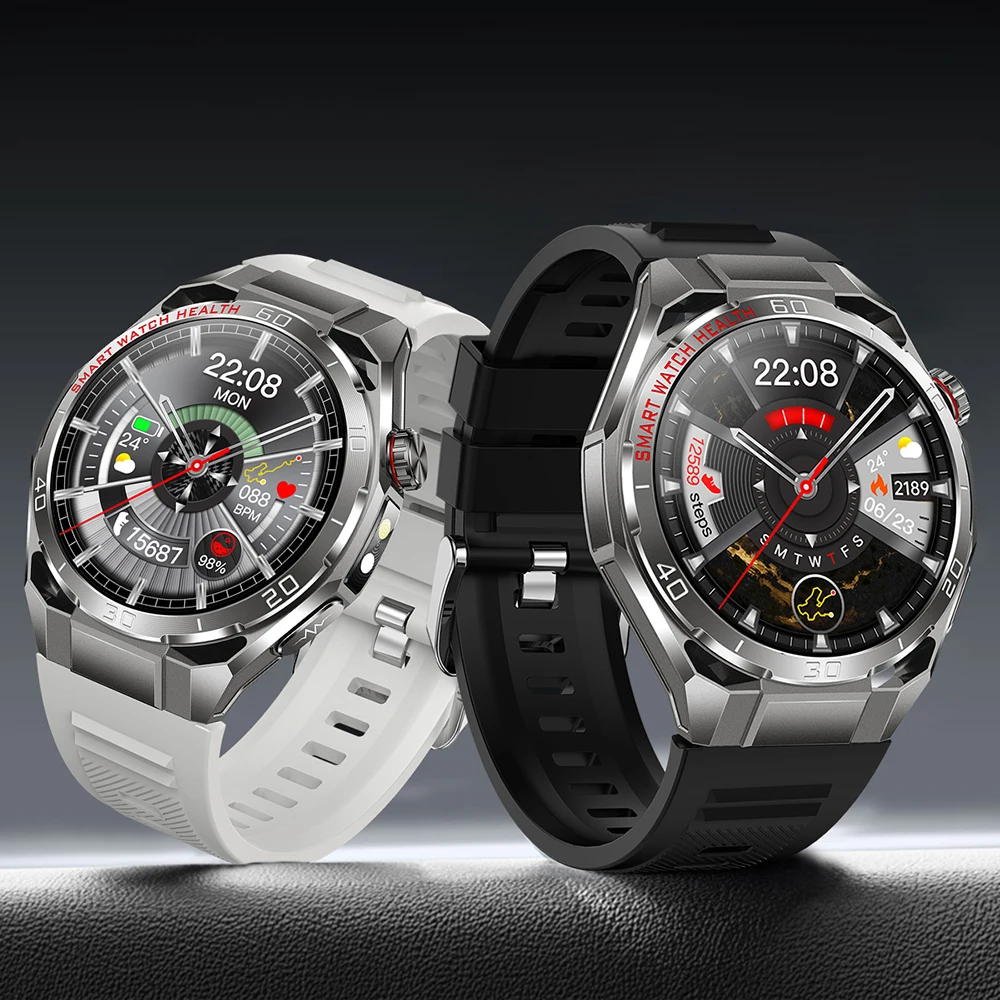 Ecg e mini exame físico premium relógio inteligente de saúde masculino tela amoled sos bluetooth chamada à prova d' água esporte smartwatch