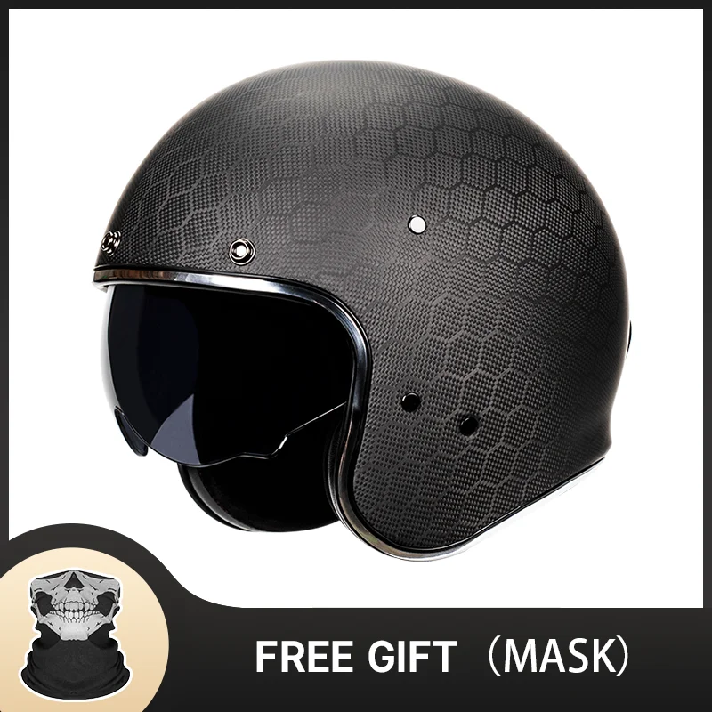 

Snakeskin Pattern DOT Approved Full Face Motorcycle Helmet Men and Women Carbon Fiber Helmet Casco Motorbike High Quality