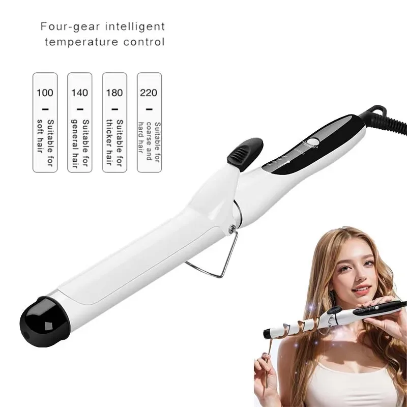 Hair Curling Iron Electric Ceramic Large Wave Curler 25Mm Curler Professional Curly Bangs Inside Button Curler Iron Styling Tool