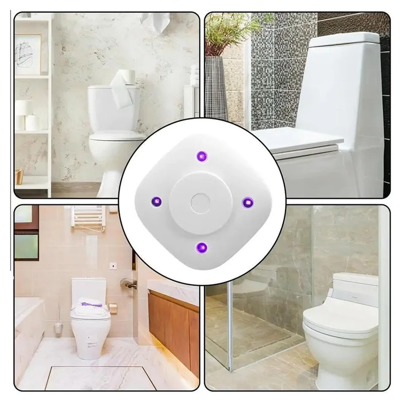 -RRKK 2Pcs 변기 뚜껑 UV 조명 세트, 향상된 욕실 위생을 위해 활성화되는 모션 센서