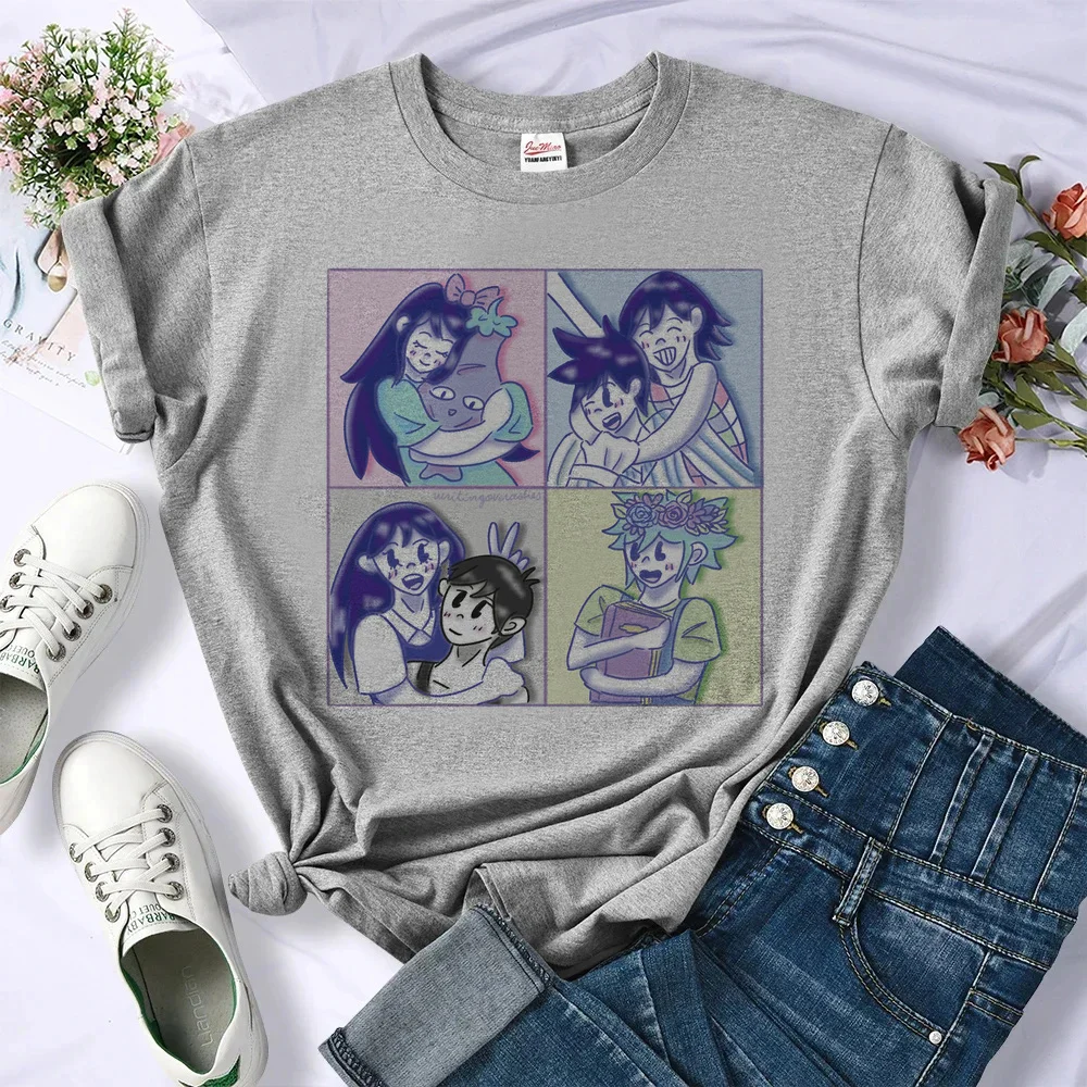 Omori t-shirt female party cheap goth alternative  manga t-shirt goth gothic manga