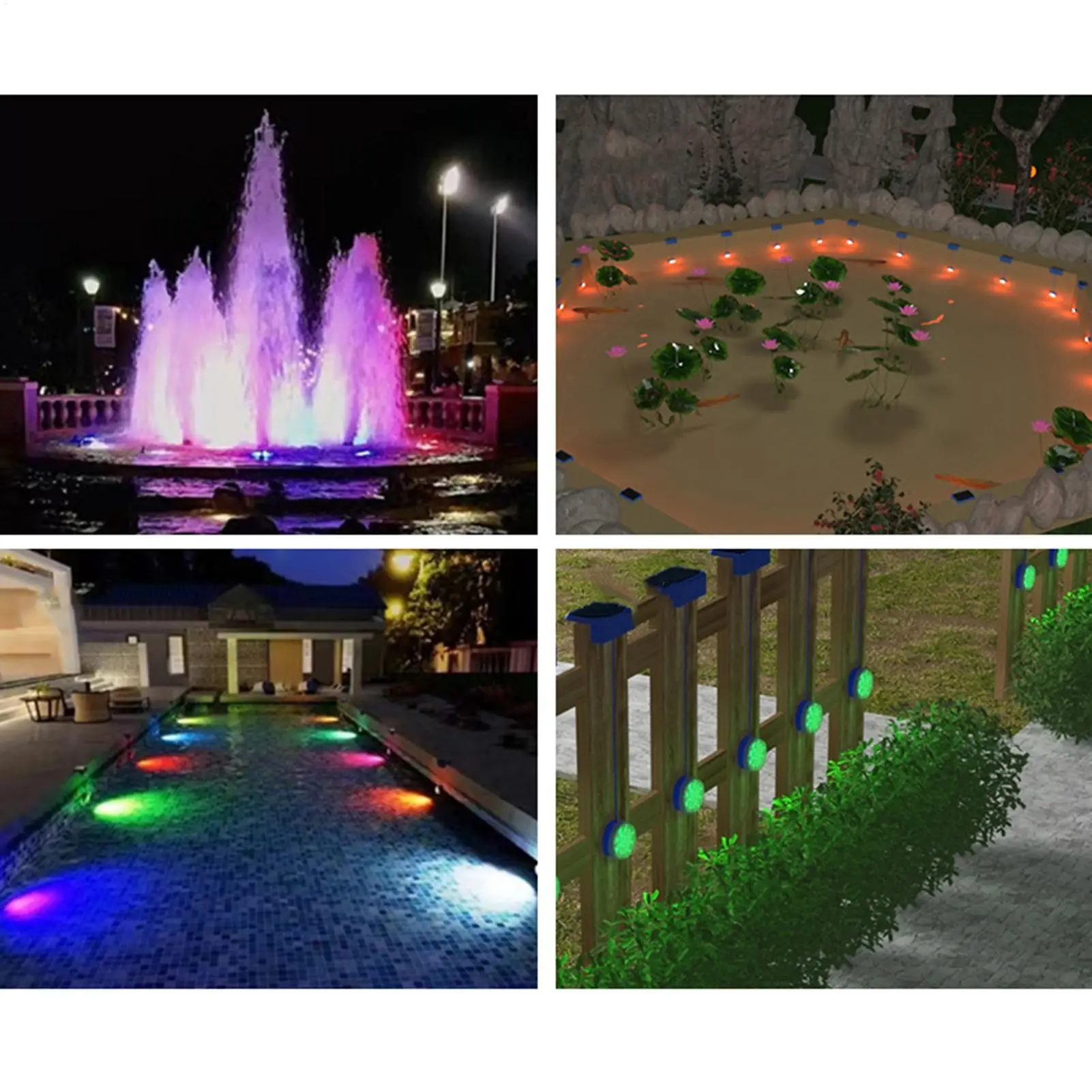 

﻿ Солнечный бассейн IP68, водонепроницаемый светильник для бассейна, 16-цветный подводный светильник для бассейна, светильник для вечеринки, украшение для бассейна, освещение