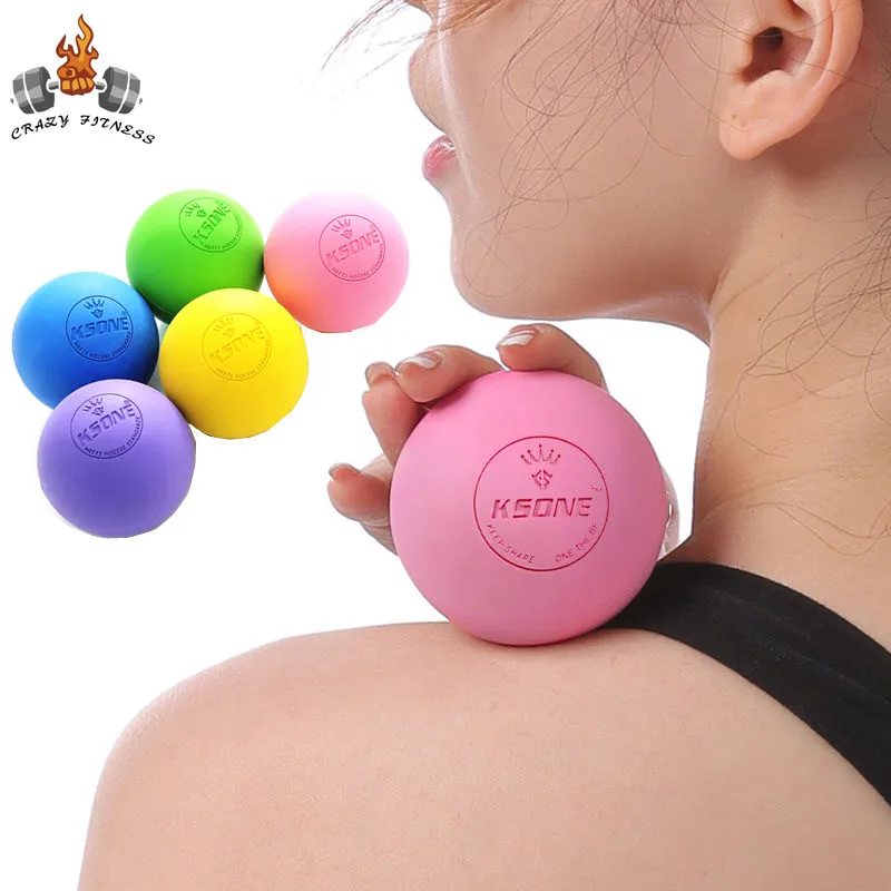 Massage Ball 6.3cm Fascia Ball Lacrosse Ball Yoga Muscle Relaxation Pain Relief Portable Physiotherapy Ball Jaw Exerciser Ball