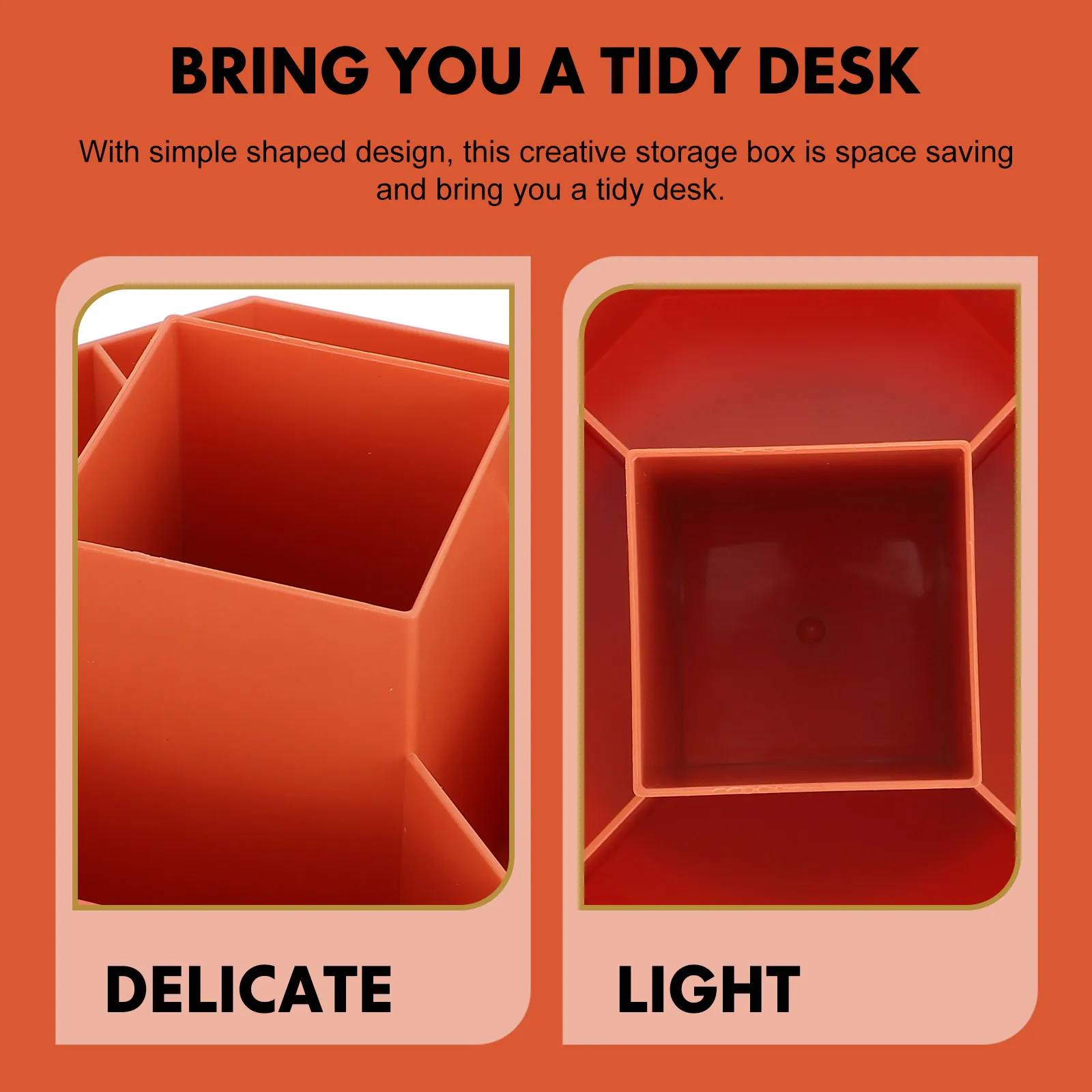 

Plastic Rotating Pen Organizer Long Lasting Use Creative Design Tidy Desk Solution for Students Workers Storage