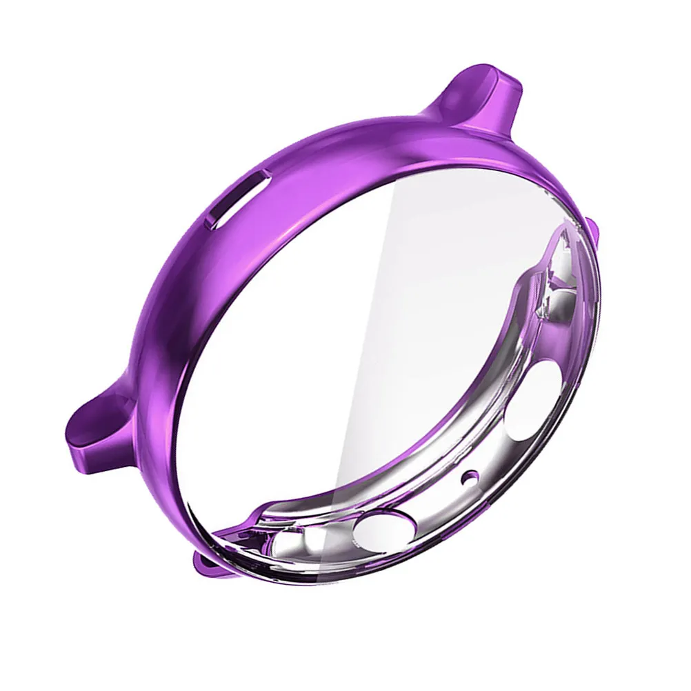Electroplate Protective Watch Case Cover Purple 40Mm Side Corner Guard Anti-Scratch Frame for 2 Smartwatch