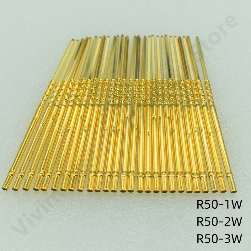 R50 Series PCB Test Probe Receptacle Pogo Pin Connect Socket R50-2S 1S 3S 1C 2C 3C 1W 2W 3W  Spring Test Pin P50-B P50-B1 0.68mm