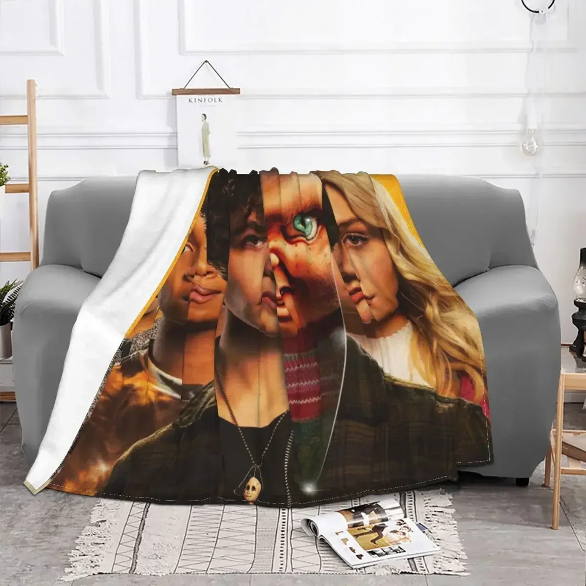 

Pattern Baby Blanket 3D Printed Graphics Horror TV Series Bed Sofa Picnic Home Cover Decor Comfortable Warm Throw Blankets Kids