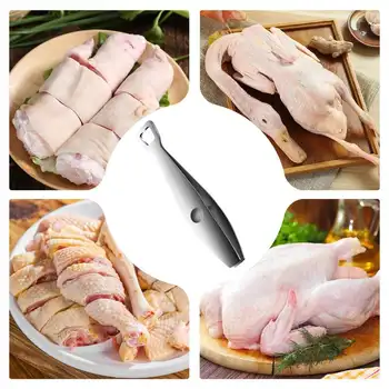 Pinzette per lische di pesce in acciaio inossidabile, pinze per capelli, pinzette per alimenti, pinza per la rimozione delle lische di pesce, utensili da cucina per disossare il salmone 10 best sales pinze per lische di pesce - №10