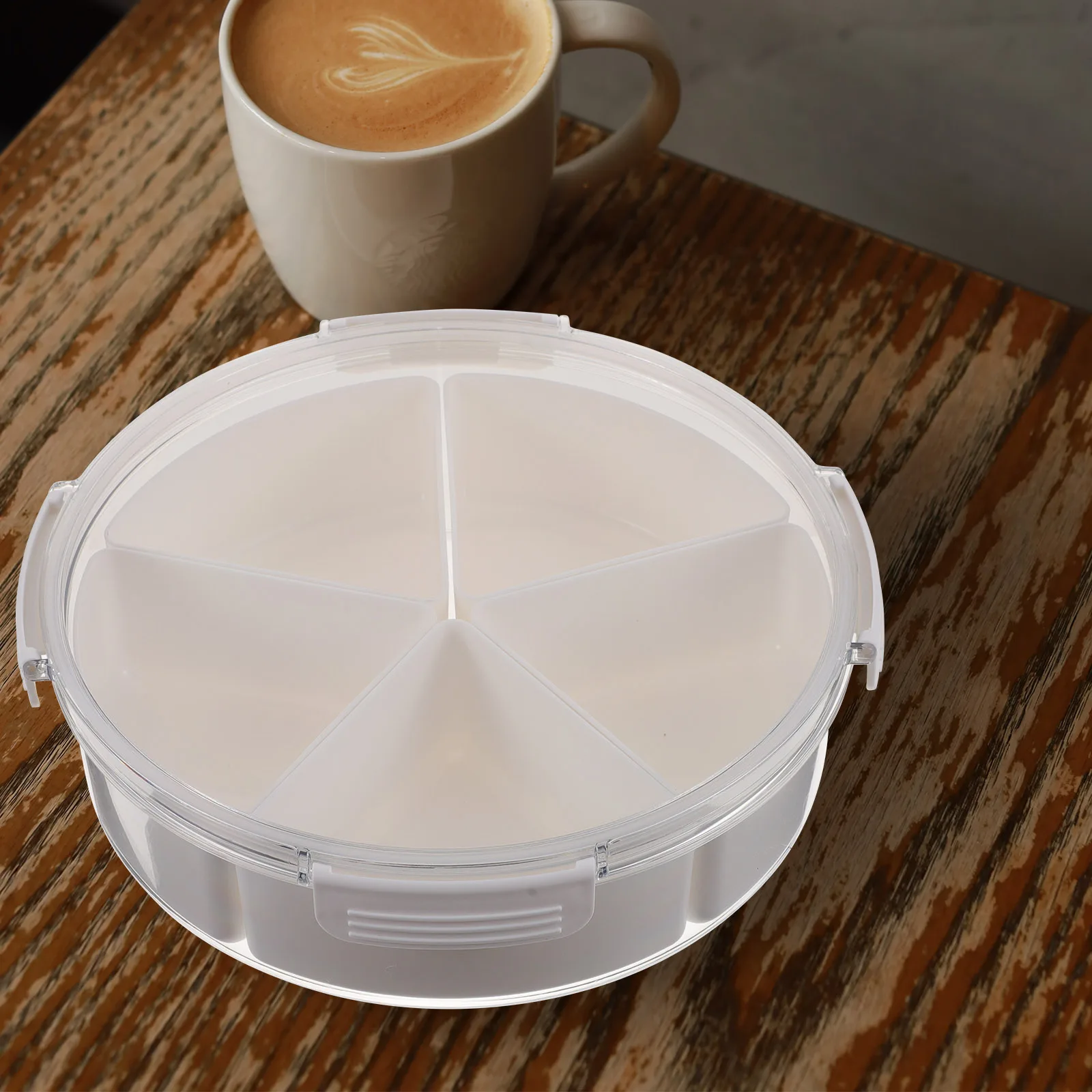 

Multi-Functional Household Food Storage Box With Lid Compartmentalized Transparent For Snacks Nuts Serving Case Gift Cookies