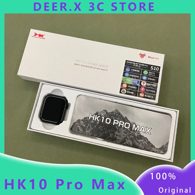 

Hk10 Pro Max Смарт-часы Bluetooth Мониторинг кислорода в крови Gpt G-сенсор Nfc Компас 1 ГБ Местный фотоальбом Музыкальные спортивные часы