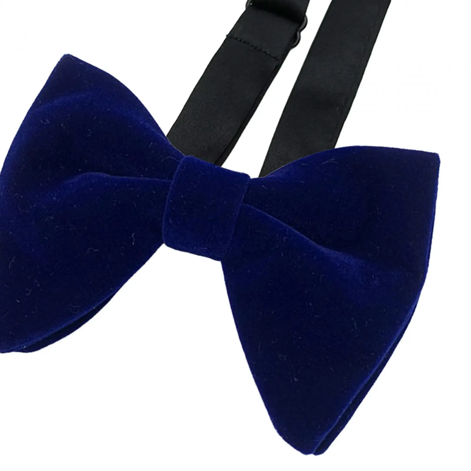 Men's Velvet Bow Tie for Adults Pre Tied Solid Color Oversized Bow Tie Adjustable Bowtie for Party Tuxedo Wedding Business Gift