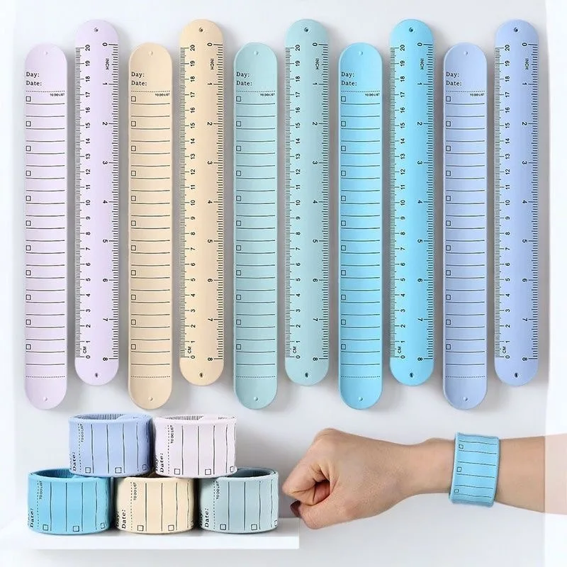 

Color Silicone Tape Measure Can Be Used As A Notepad Portable Ruler Wrist Tape Measure Drafting Supplies Office&School Supplies