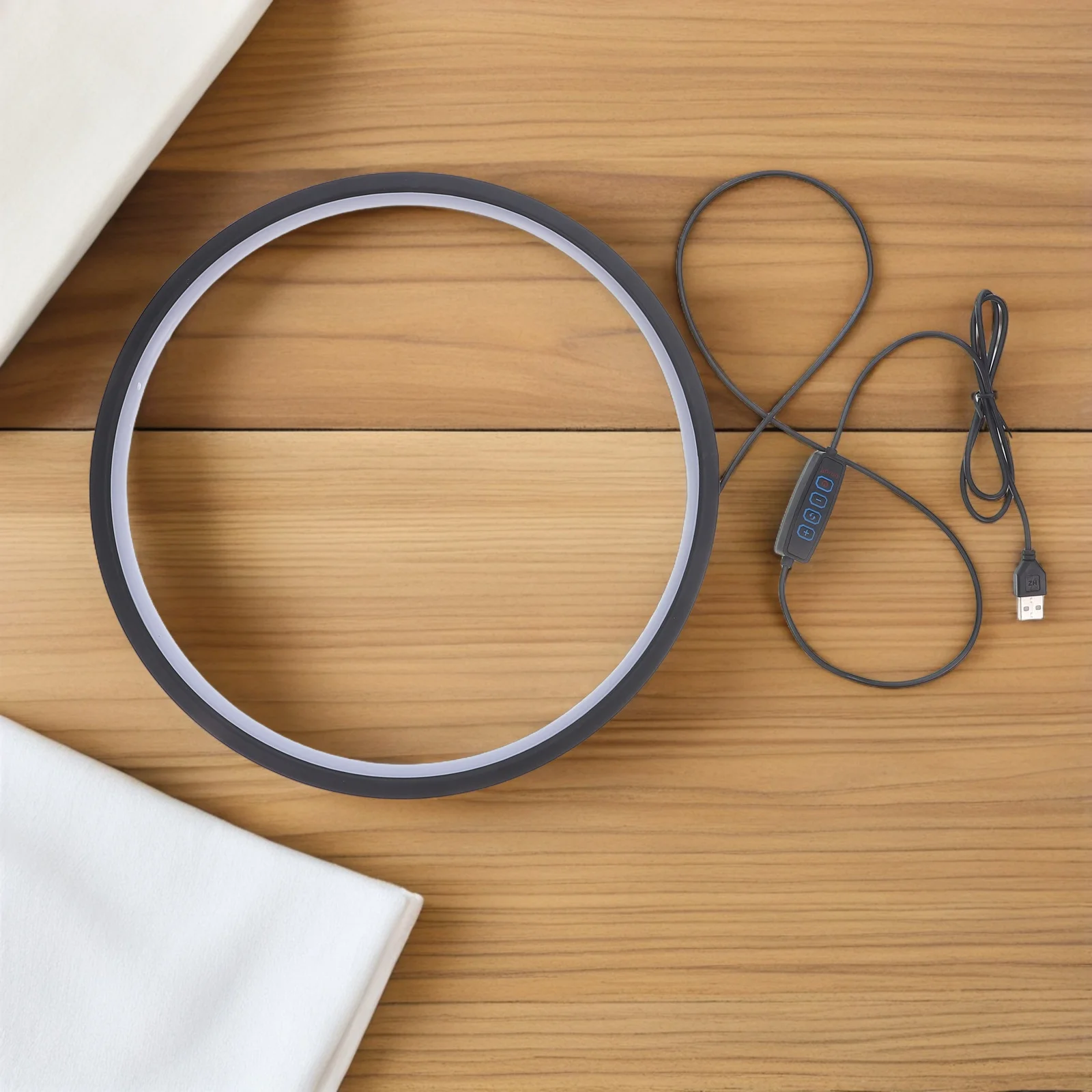 

LED Backflow Incense Holder Waterfall Fountain with Light Ring USB Operated Zen Decor for Living Room Entryway Meditation Space