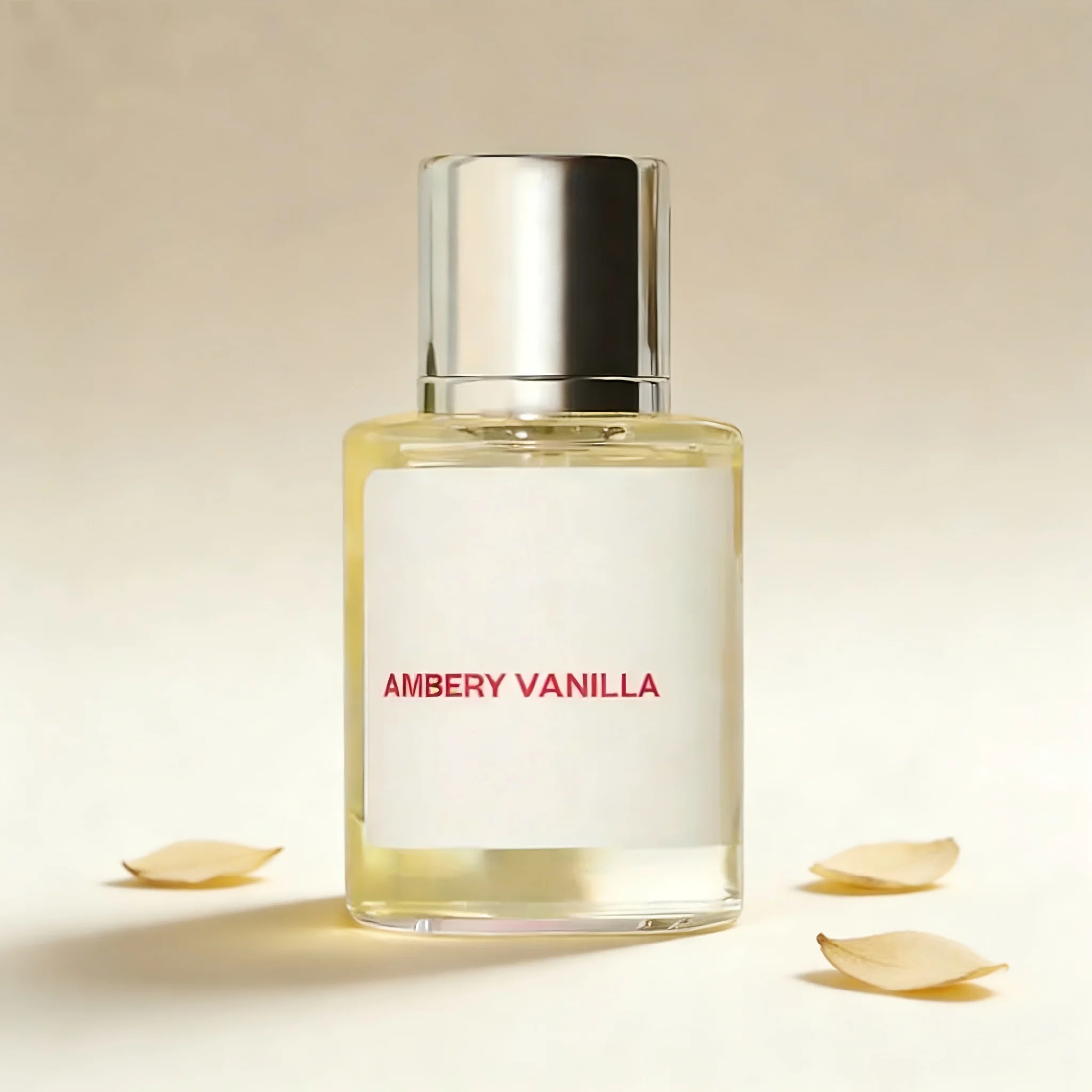 

Ambery Vanilla Fragrance: Minimalist Clear Bottle, Premium Long-Lasting Aroma for All