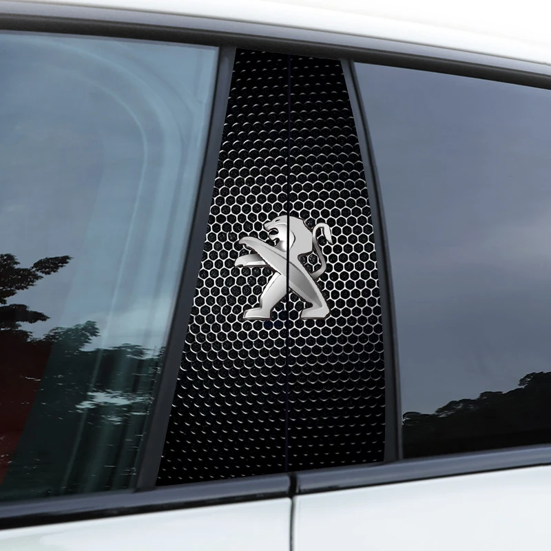 Car Middle Column Creative Stickers For Peugeot 206 3008 208 308 307 2008 5008 Scratch Protection Decorative Paster Car Supplies