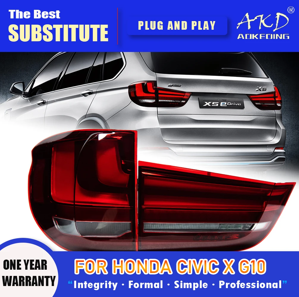 

AKD Tail Lamp for BMW X5 F15 LED Tail Light 2014-2018 F15 Rear Fog Brake Turn Signal Automotive Accessories
