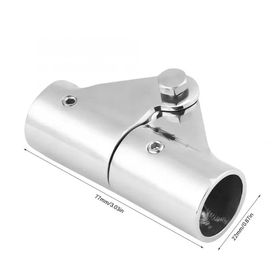 22/25mm Marine Hardware Stainless Steel Folding Swivel Coupling Pipe Connector Boat Fitting Connector Boat Yacht Accessories