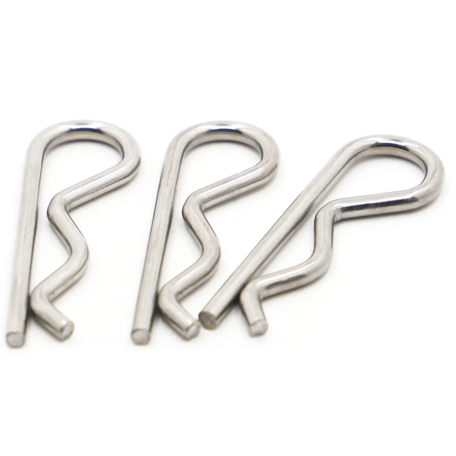 Stainless Steel R Shaped Spring Cotter Clip Pin 1mm 1.2mm 1.8mm 2mm 2.5mm 3mm 4mm 5mm Dia Fastener Hardware for Repairing Cars