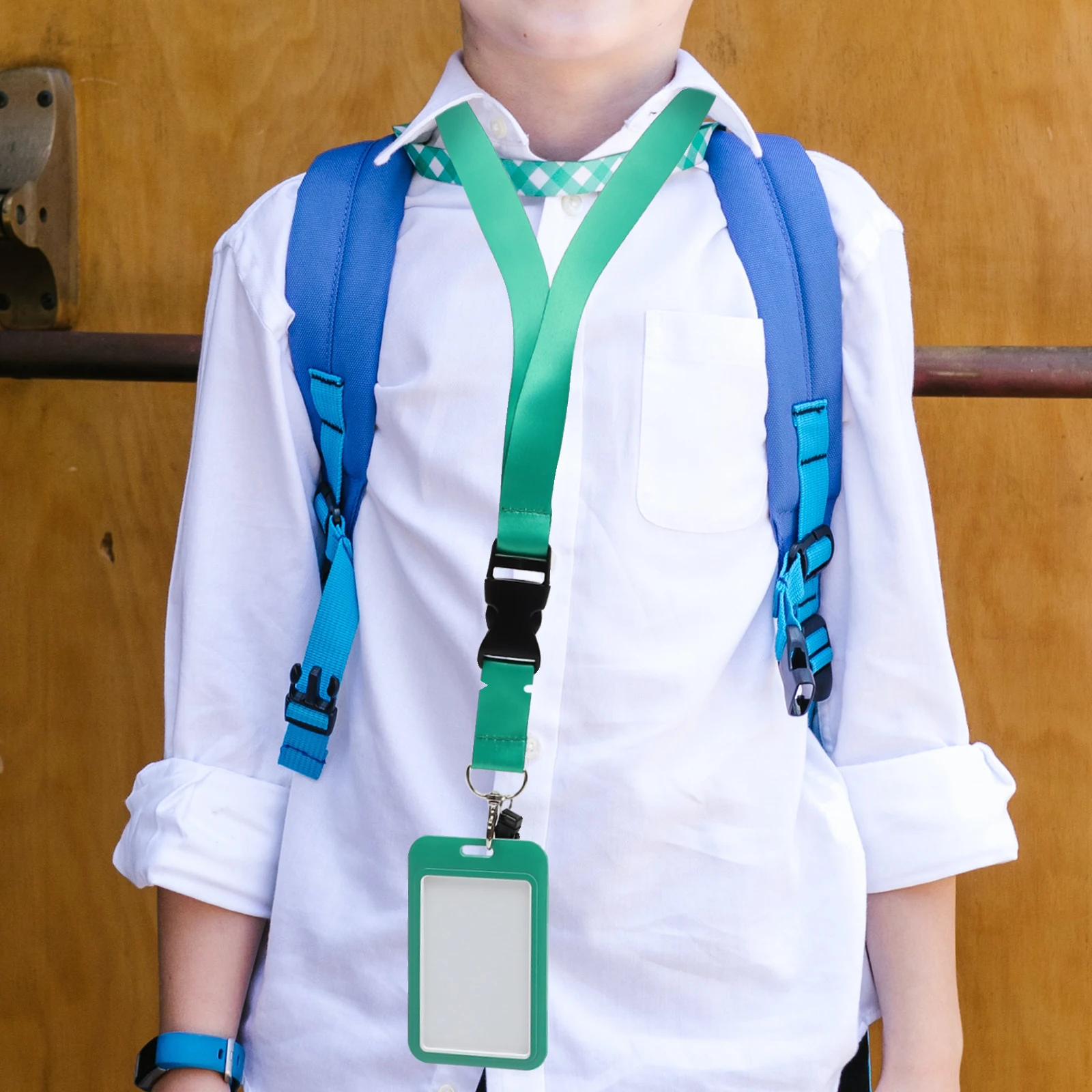 

Phone Lanyard Card Holder ID Bus Cover Green Protective Sleeve Student Nurse Badge Lightweight Material