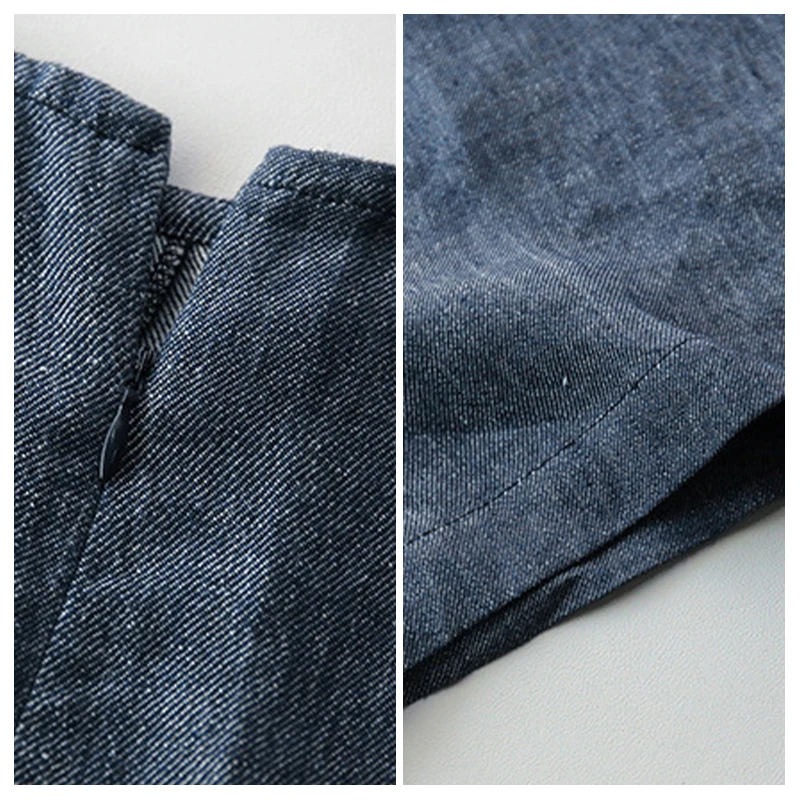 100% lin Simple pantalon à fermeture éclair mode femme pantalon ample 2026 printemps et été bureau dames décontracté mince pantalon à jambes larges