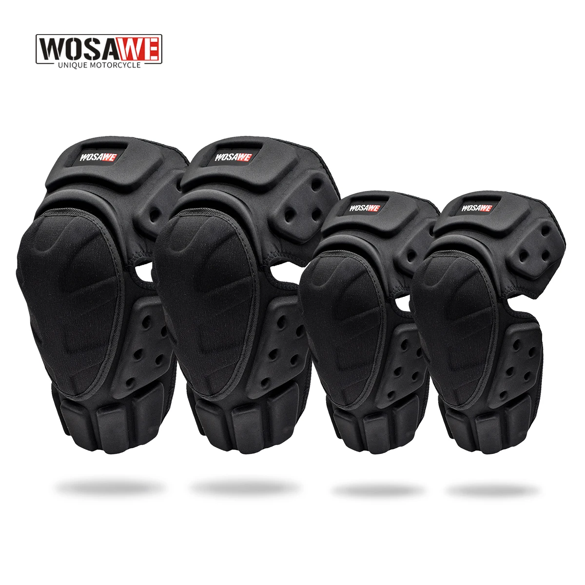 WOSAWE Adjustable Knee Protector Motorcycle Motocross Tactical Sport Riding Cycling Skating Ski Knee Pads Kneepad Brace Support