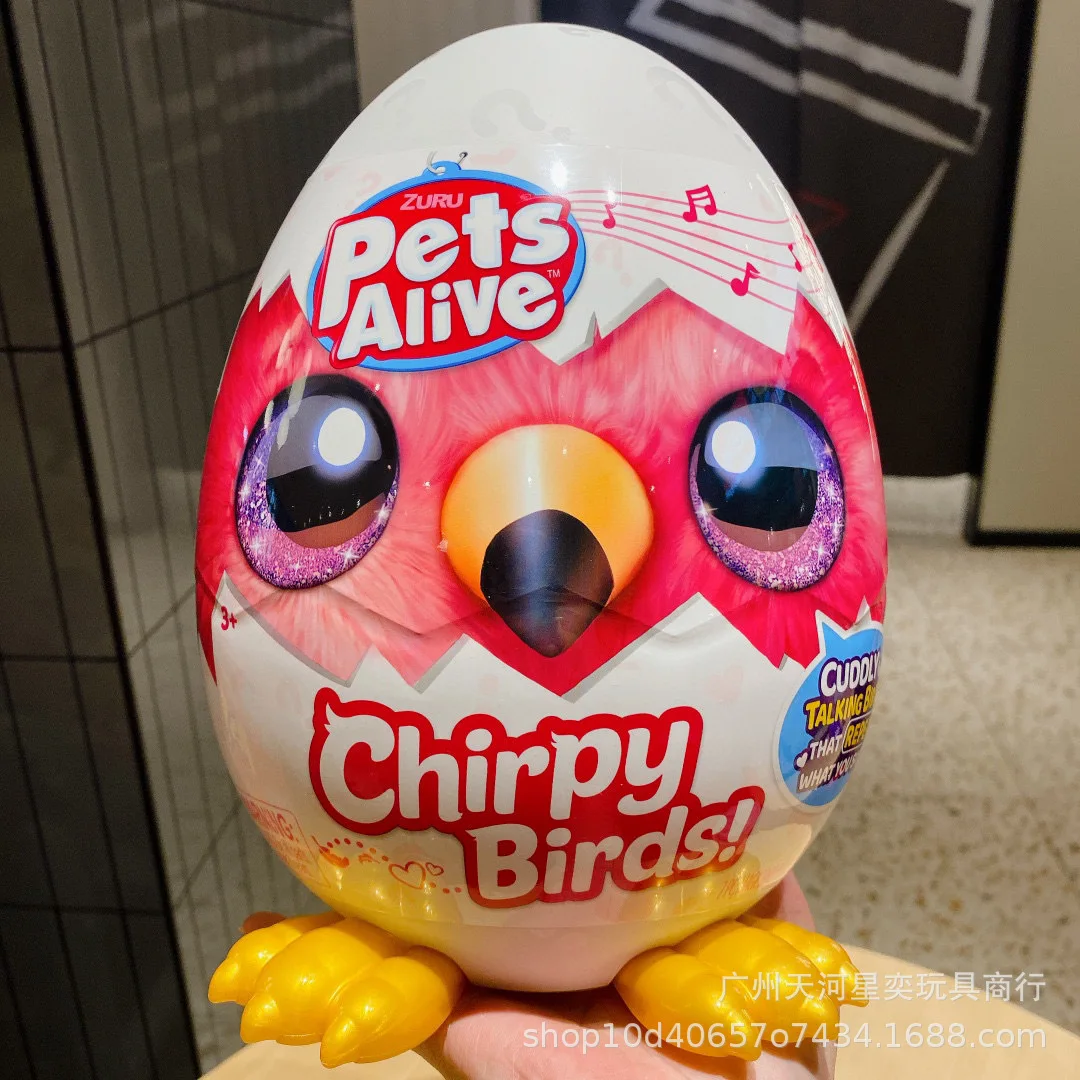 

Оригинальная плюшевая игрушка Zuru Pets Alive Chirpy Birds Mystery Blind Box, говорящая, повторяющая слова, мягкая, модель 9537, подарок