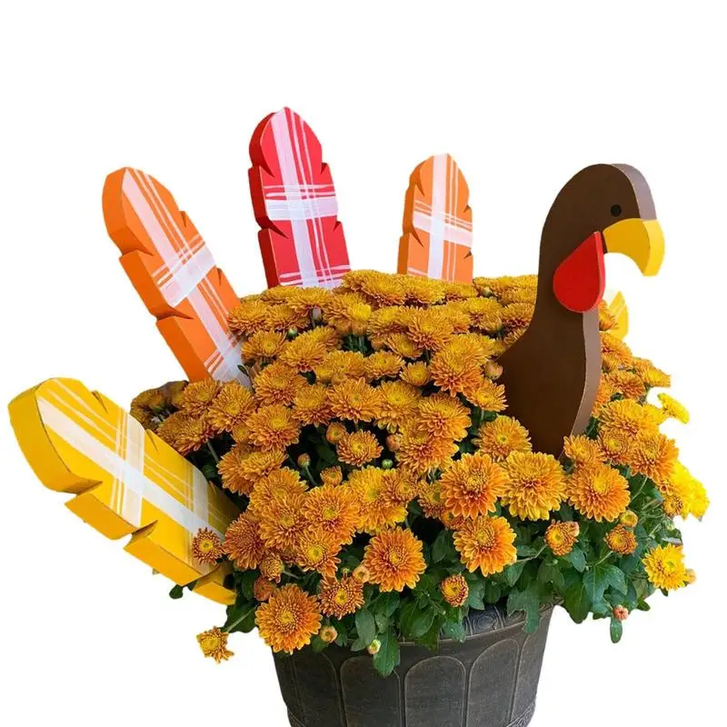 

Turkey Garden Decoration Garden Turkey Thanksgiving Wood Planter Decor Turkey Garden Decoration Insert Thanksgiving Turkey Decor