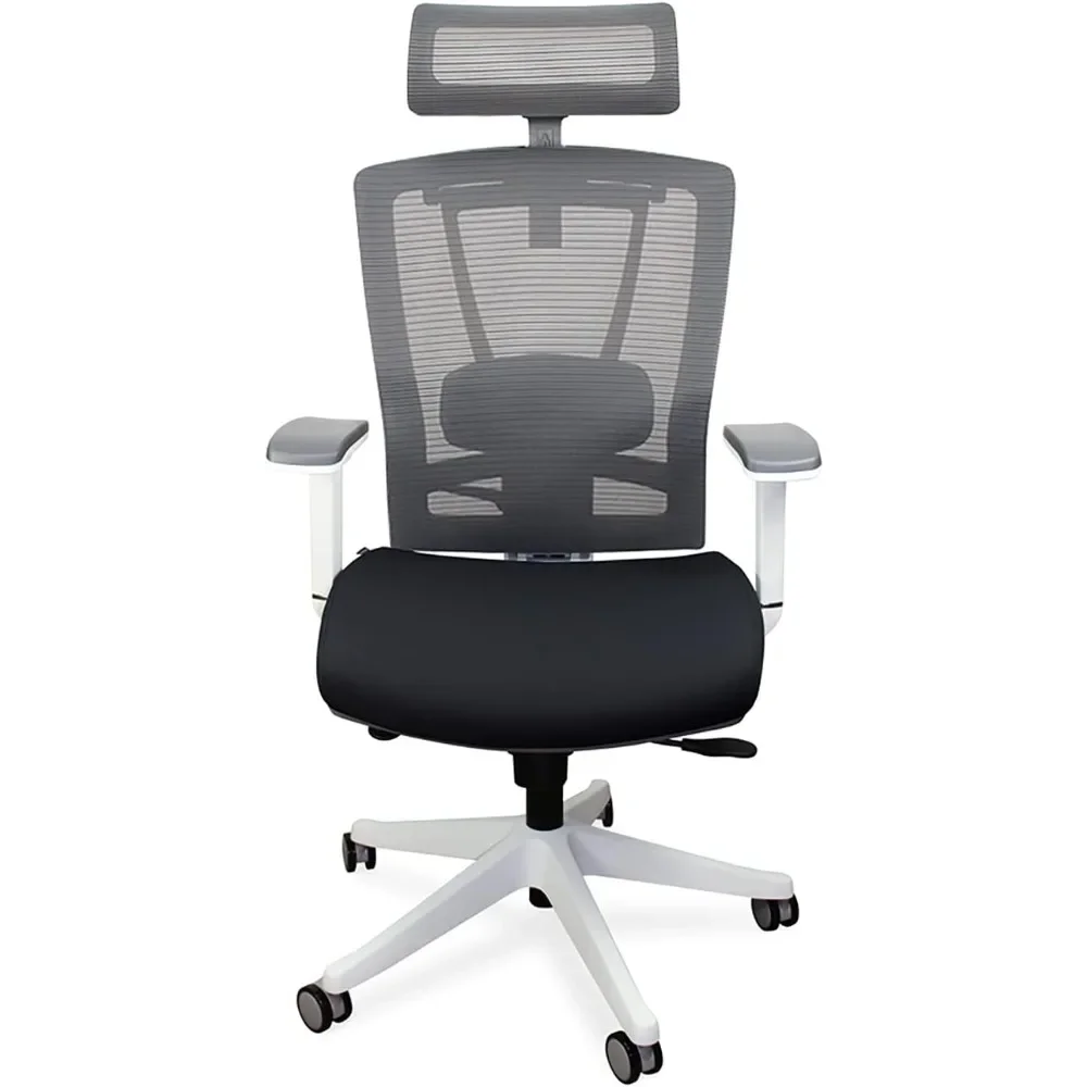 

Premium Ergonomic Office Chair for Computer or Gaming, with Wheels, Lumbar Support, Adjustable Seat, Headrest, and Armrests