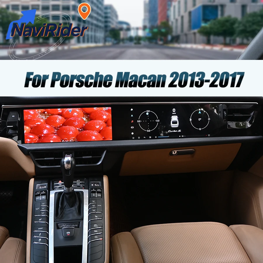 

12.3+12.3" Dual Screen For Porsche Macan 2013-2017 Android Auto Wireless Carplay Car GPS Multimedia Player Car Radio Navigation