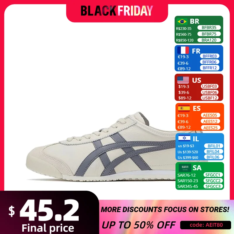 Asics Onitsuka Tiger MEXICO 66 Original, zapatillas clásicas para correr, deportivas ligeras para hombre y mujer