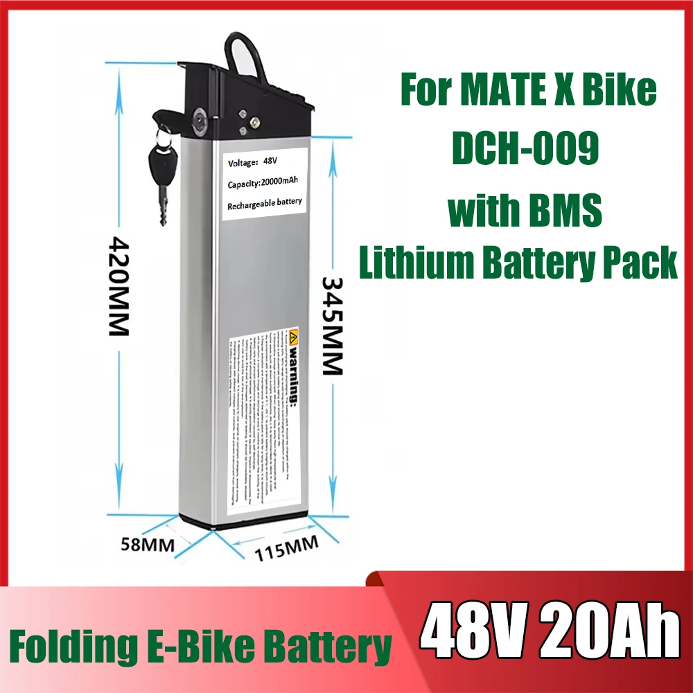 48V17.5Ah 20Ah  Replacement Battery for New Engwe EP-2 Pro Engine Pro Upgraded Version For MATE X Bike Battery DCH-009
