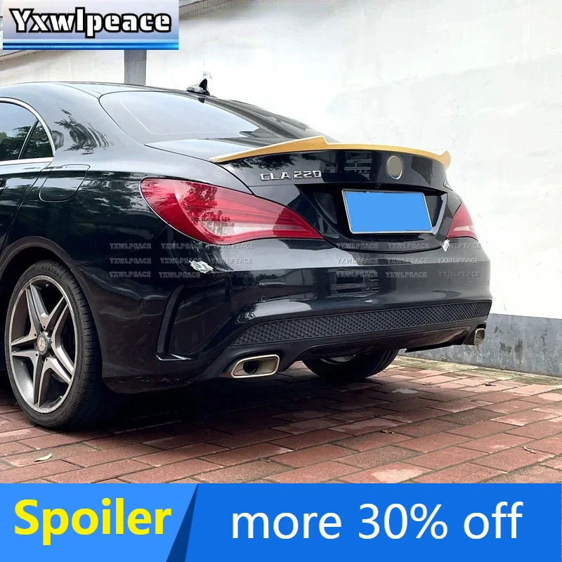 

For Mercedes Benz CLA45 W117 C117 CLA 200 250 260 Sedan 2013-2018 CS Style ABS Plastic Rear Trunk Lip Wing Spoiler