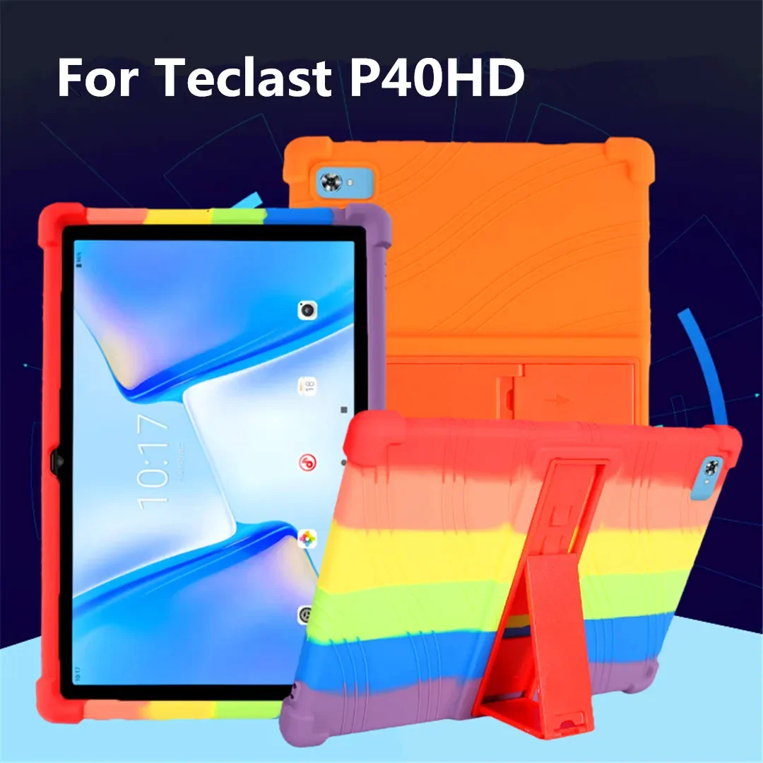 

Silicone Airbags Shockproof Cover For Teclast M40 Plus / P40HD / P30S 2022 10.1" Tablet Case Multi-Angles Adjustable Stand Funda