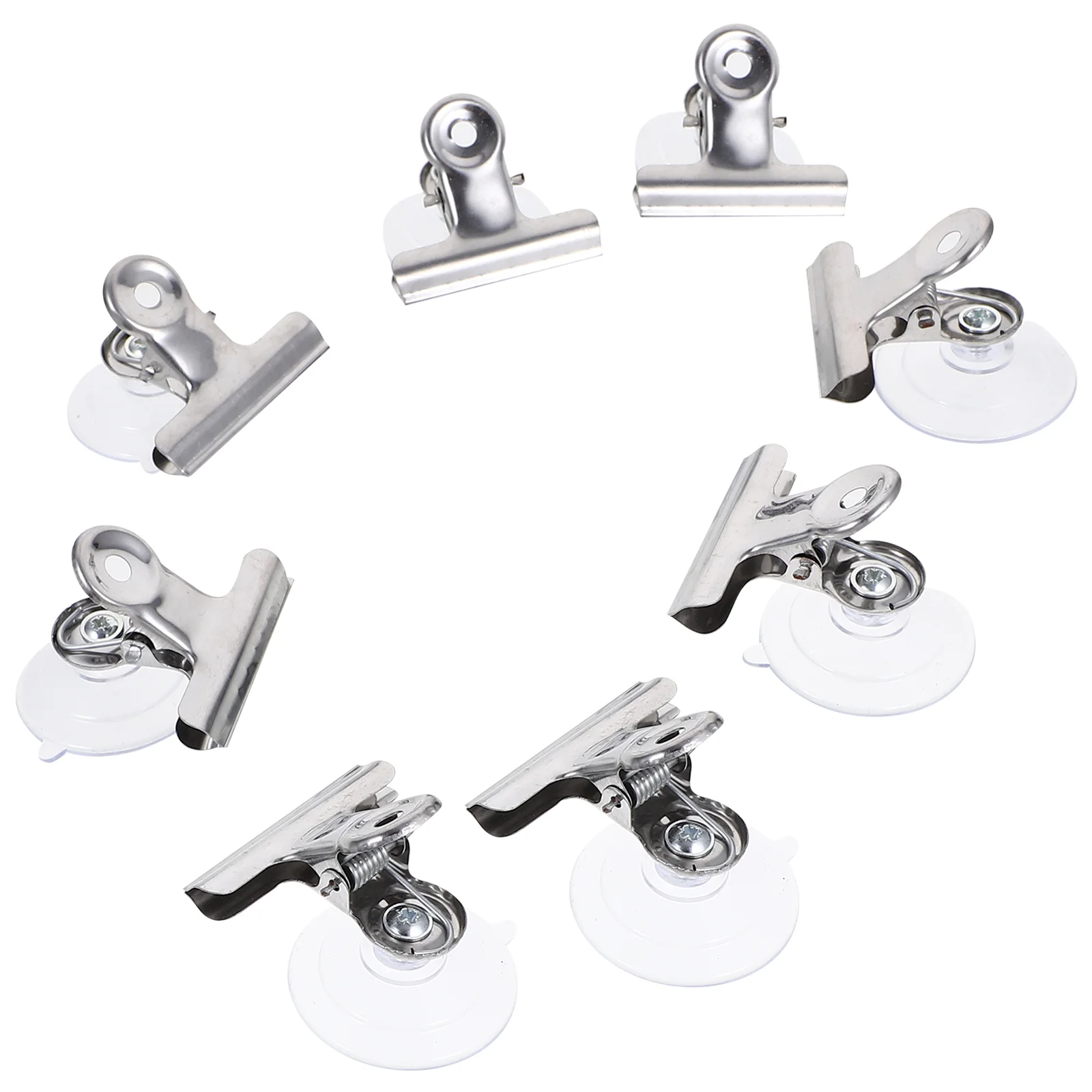 8 Suction Cup Clip Display Business Cards Holder Stand Clear Clamps Hanging Home Office Accessories