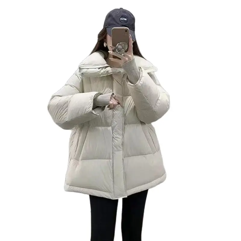 

Coats Black 2023 New Women Down Jacket Winter Coat Female Short Parkas Loose Thick Warm Outwear Versatile Leisure Time Fashion