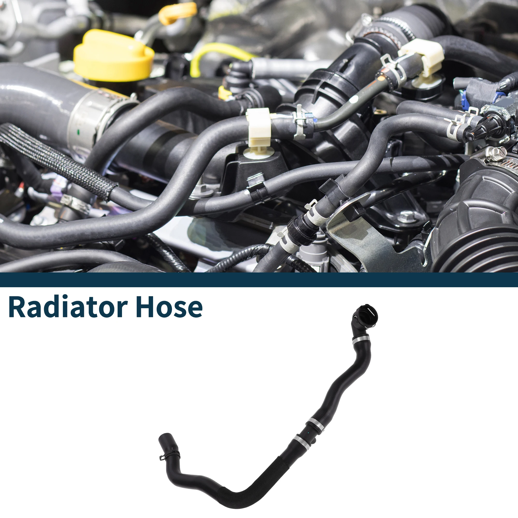 

X Autohaux Radiator Hose Heater Hose for Land Rover Freelander 2 2012-2015 No.LR032347/LR094509 Rubber Coolant Pipe Black 1 Pc