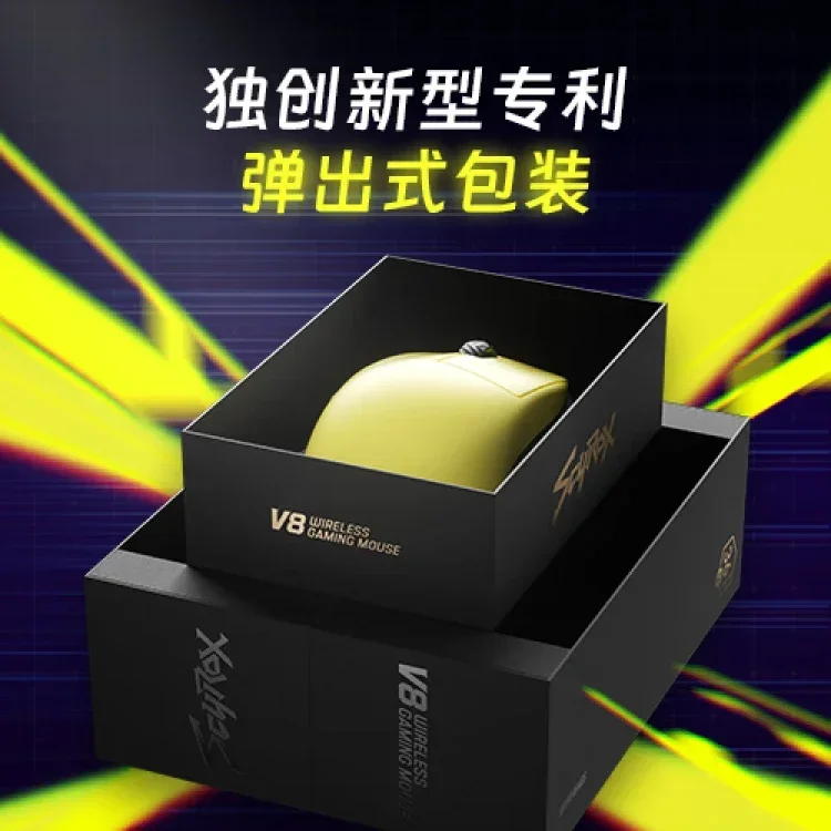 SCYROX V8 Wireless Mouse Dual Mode Mice Ergonomics Lightweight 8000Hz Paw3950 Esports Gaming Mouse 15 PC Accessory Gamer Gifts