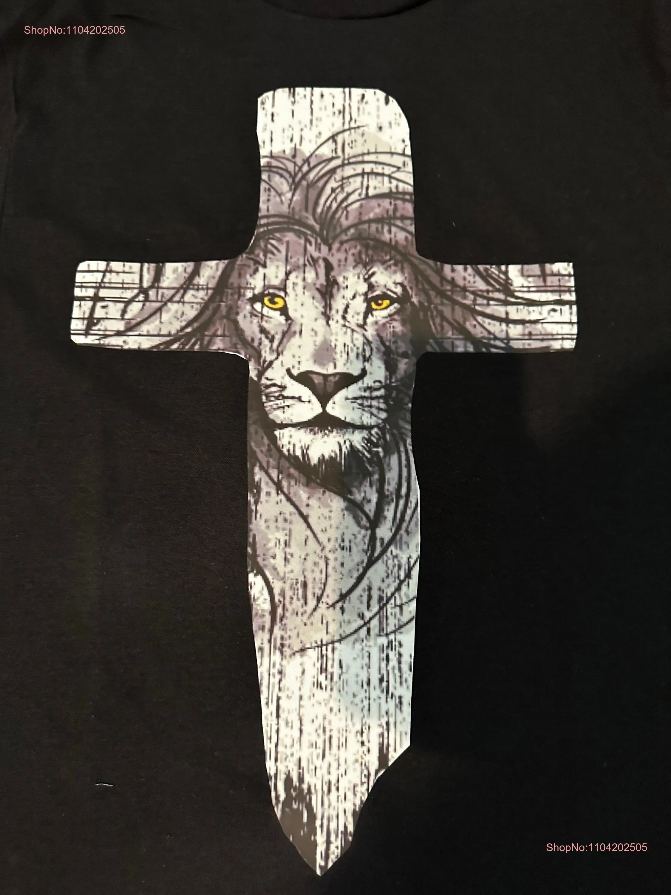 Lion printed cross T shirT sleeves longs and hoodies Assorted Colors Adult Sizes S 5XL long or short sleeves