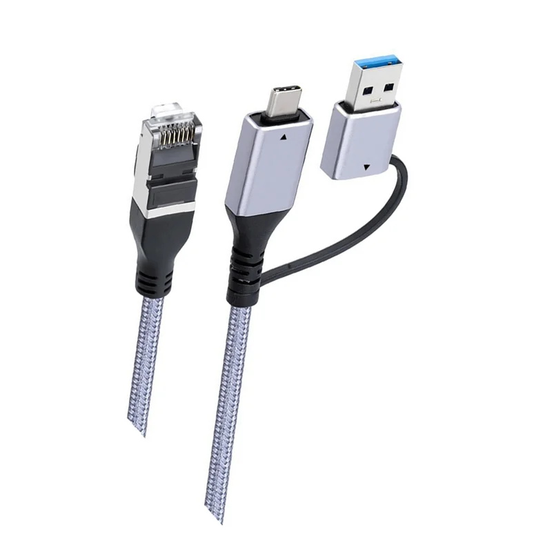 

Изысканный интерфейсный кабель Порт Gigabit Ethernet Высокопроизводительный чип для ноутбука Гигабитный плетеный веревочный адаптер