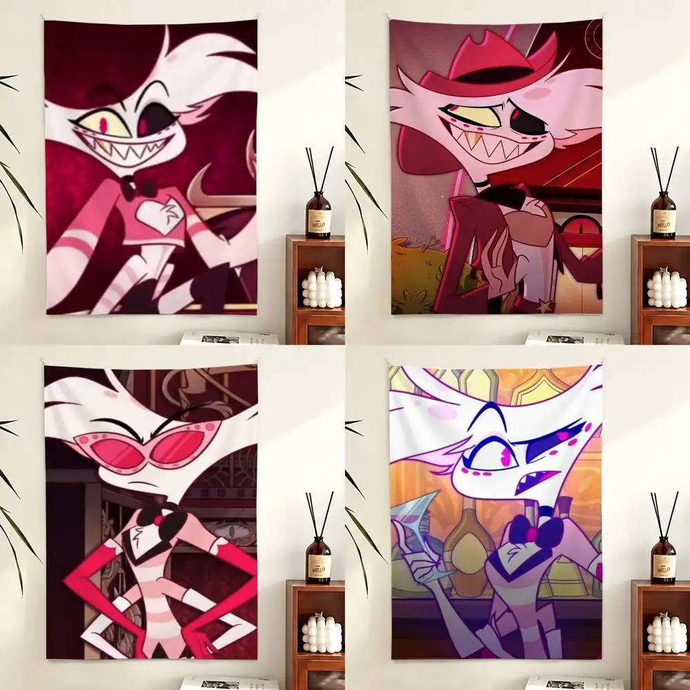A-Angel D-DustS H-Hazbin H-Hotel Flag Outdoor Decorations for Bedrooms Home Decor Items Decoration