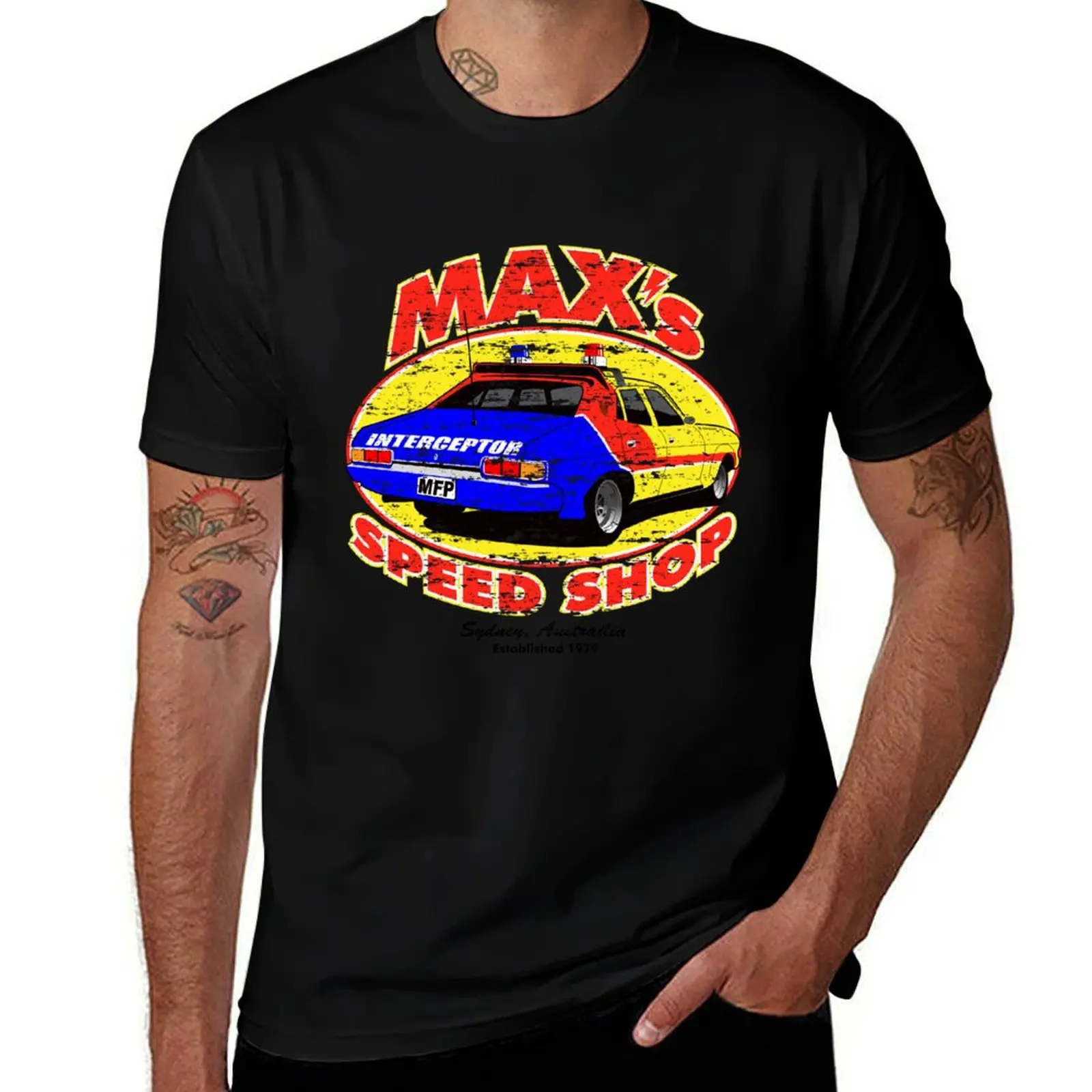 

Mad Max's Speed shop T-Shirt man tshirt t shirts for man pack white T-Shirt