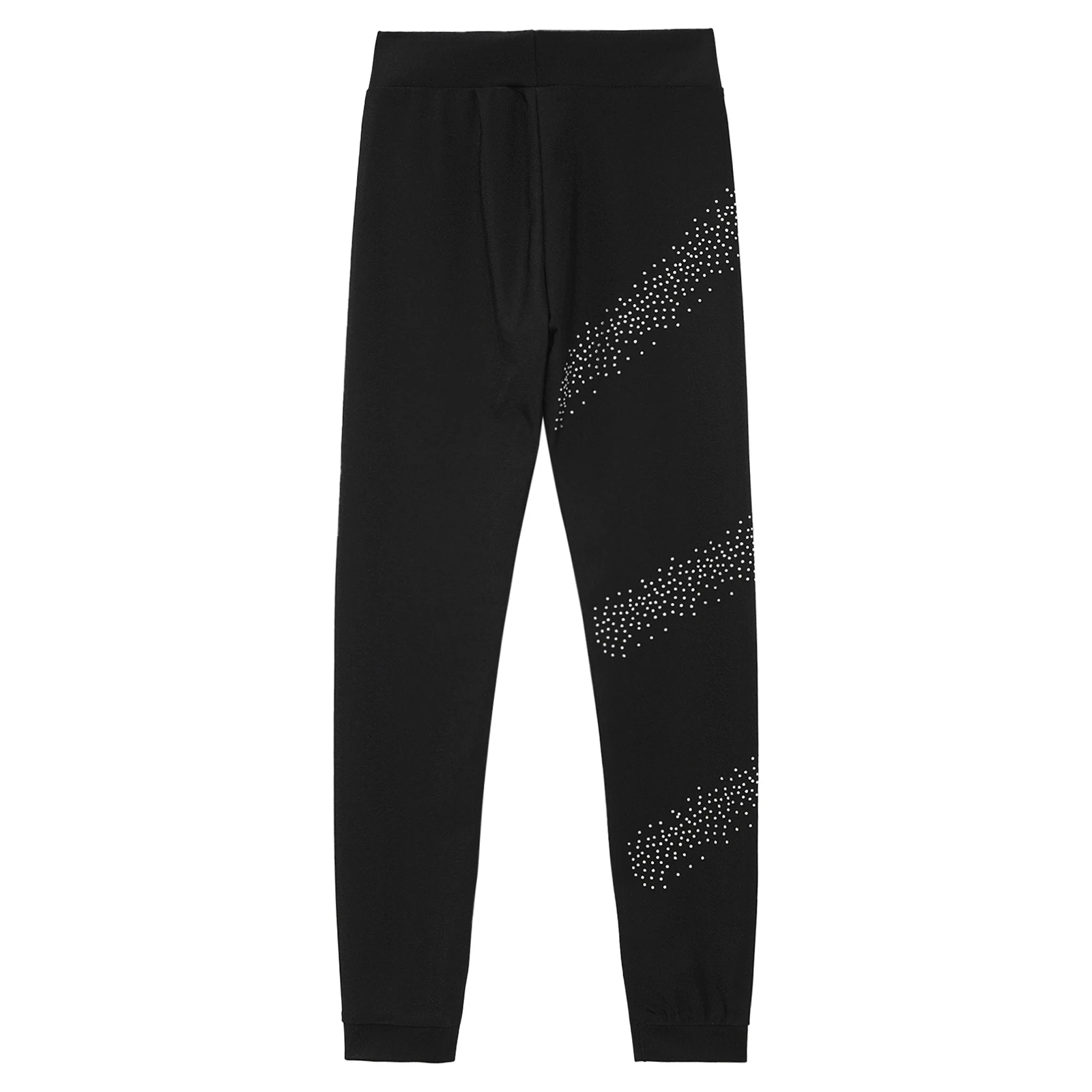 Pantaloni da pattinaggio artistico bambini strass ginnastica pattinaggio su ghiaccio Leggings pratica pantaloni per bambini Unisex ragazzi ragazze