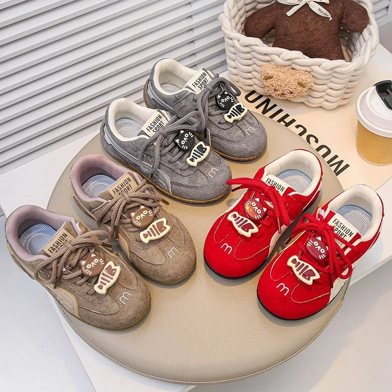 

Children's Casual Shoes Autumn 2025 New Boys' Soft Soled Shoes Girls' Korean Version Anti Slip Versatile German Training Shoes