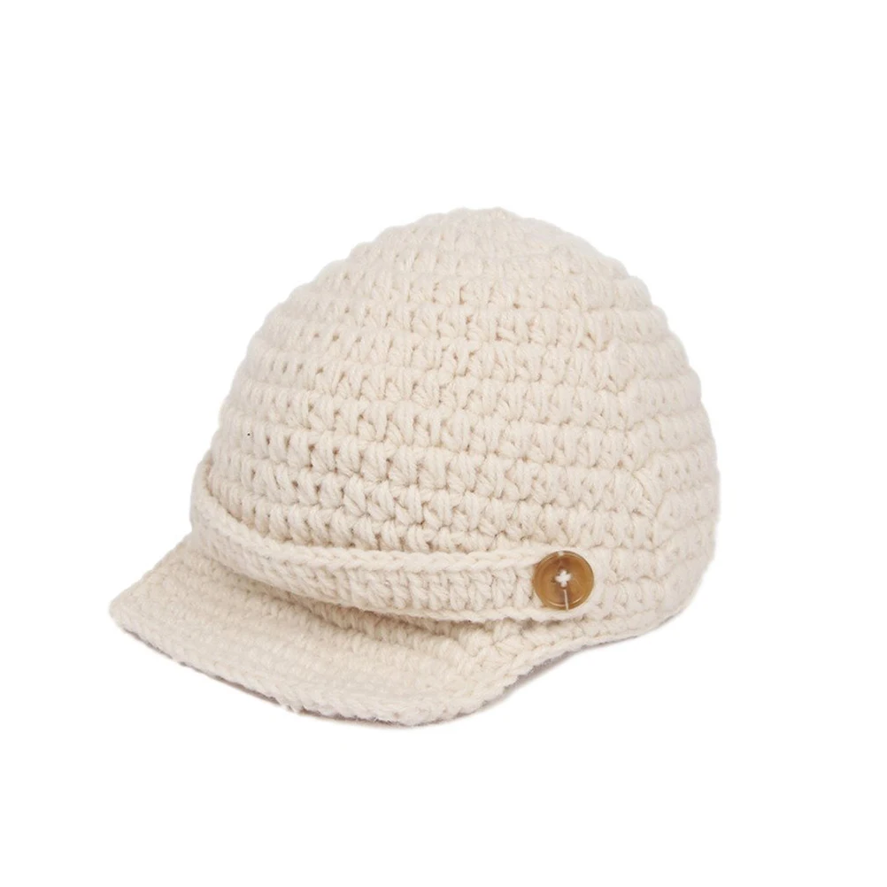 

Wool Crochet Hat Babies 0-9M Photo Props Handmade Infant Costume Wool Newborn Gifts