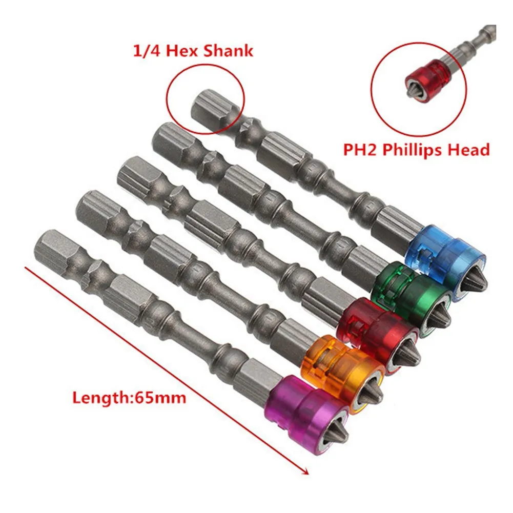 Punte per cacciavite magnetiche a testa singola in lega ad alta resistenza PH2 adatte per l'industria degli strumenti di precisione e altro ancora