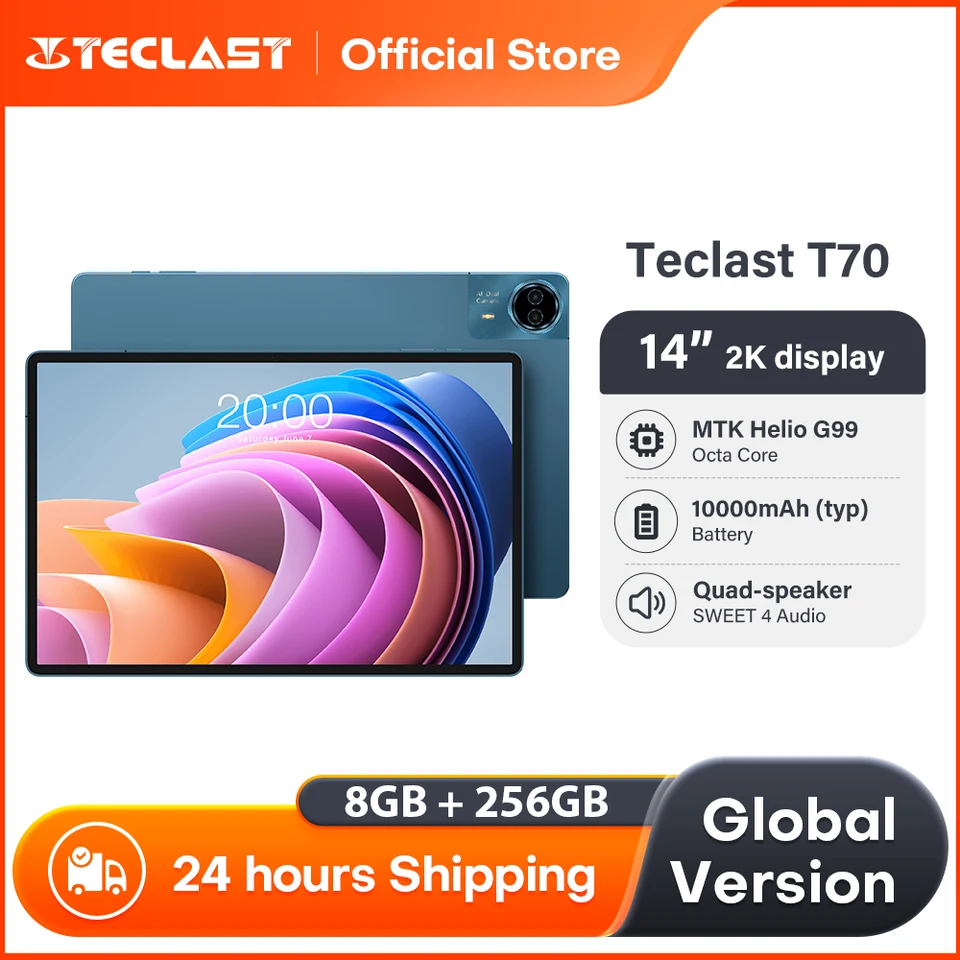 Teclast T70 タブレット 14インチ FHDディスプレイ Android 14 MTK