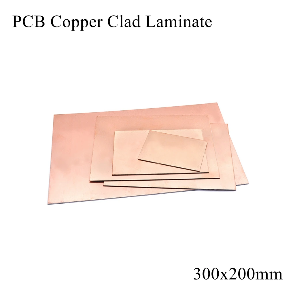 300x200mm PCB Single Double Side Copper Clad Laminate Plate DIY Kit Epoxy Fiber Circuit Board FR4 Fiberboard Etching CCL 30x20cm